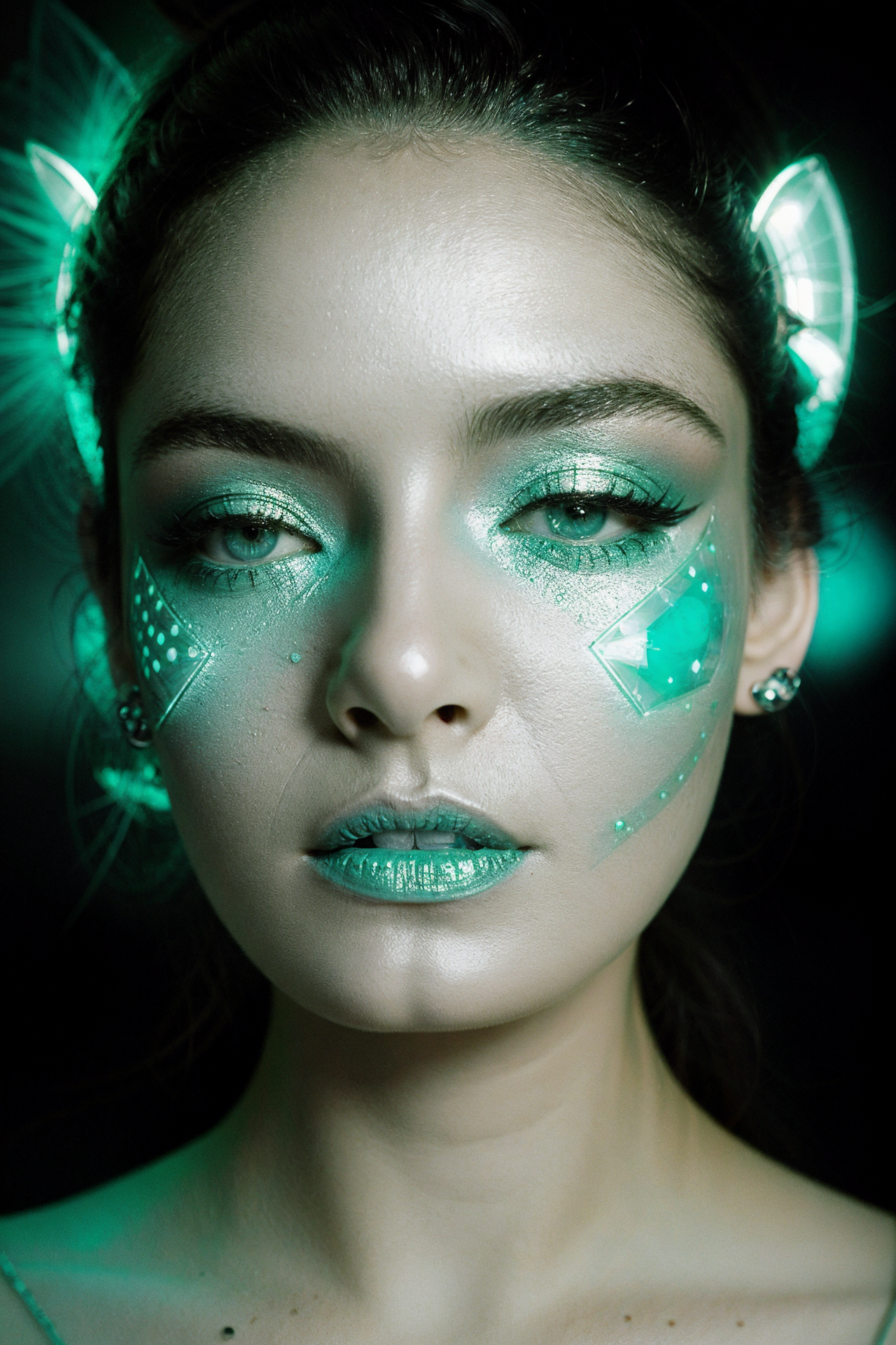 09617-675571387-2000-A person with illuminated subdermal biomorphic pores, white mint green, eye shadow, cybergoth fashion photography, ethereal ligh.png